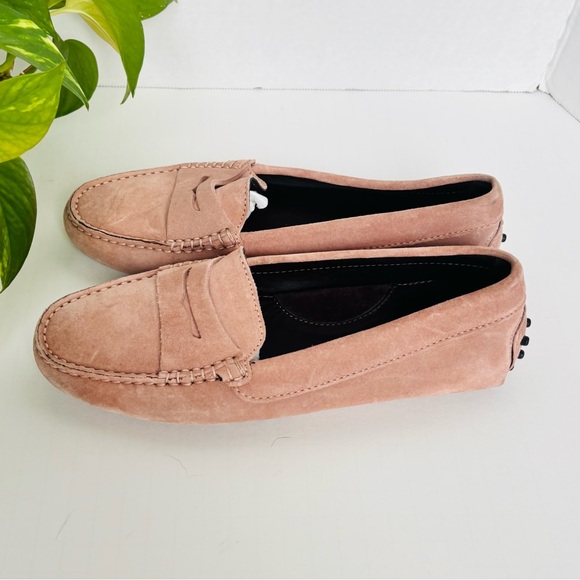 Aurelien Pink Suede Loafers - Picture 4 of 9